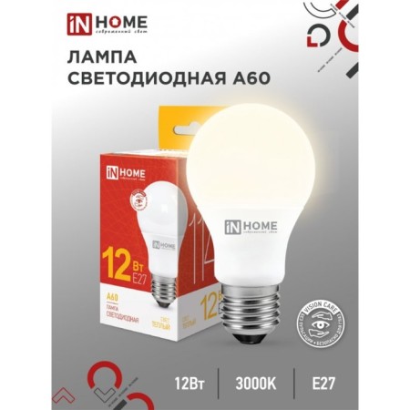 LED lamp In Home LED-A60-VC, E27, 12 W, 230 V, 3000 K, 1140 lm