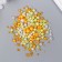 Beads for creativity plastic "Round. Assorted yellow" d = 3-8 mm, set 10 grams