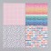 A set of scrapbooking paper 12 sheets 12 Summer Mood projects 160 grams 15.2x15.2 cm