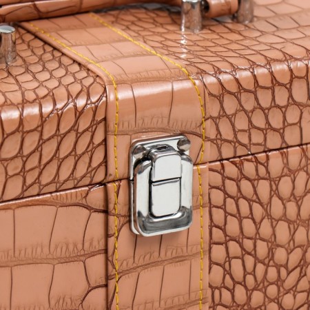 Casket wood, leatherette under the bottle "Pink snake" 5 items 35.5x15x11.5 cm-1