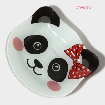 Glass Panda Glass "Panda Girl", 14.9 × 12.9 cm-1