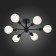 Ceiling EVOLUCE lamp. SL419.402.06. ANO. 6x60 watts, E27, 46x48x23 cm, black color
