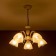 Suspended chandelier Citilux "Latur" CL413250, 36x33 cm, 5x75W, e27, white color