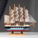 Arkham ship four -masted with white sails, 24*5*23cm