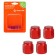 Caps on the tire valve K-3, red, metal, 4 pcs. AVC17
