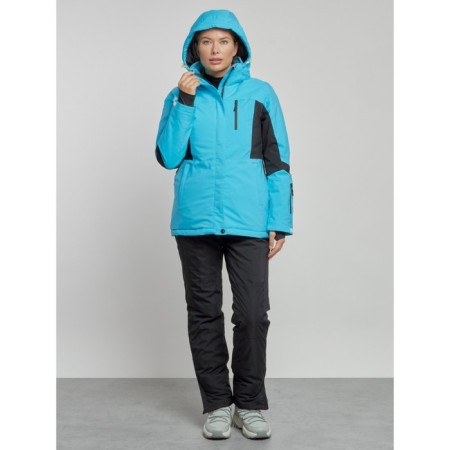 Ski costume female winter, size 42, blue color-4