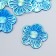 Decor for creativity Plastic "Flower" Holography blue set 6 pcs 3.5x3.5 cm