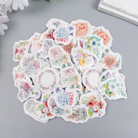Stickers for creativity "Tenderness of colors" set 46 pcs 4.4x4.4x1.1 cm