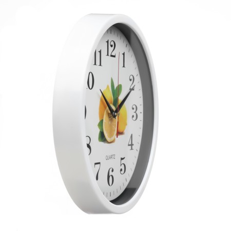 Watching clock, series: kitchen, "lemons", smooth move, d-28 cm-1