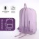 School backpack of textiles on lightning, 4 pockets, lilac color