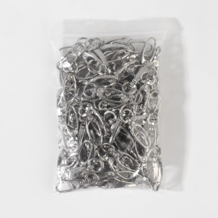 Metal carbine, 38 × 12 mm / 9 × 1.5 mm, silver color-3