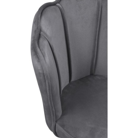 Computer chair BUD GREY, Metal/velor, Chrome/Gray 55x47x75 cm-5