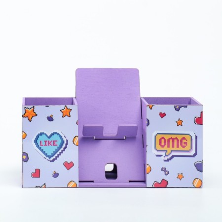 Organizer for the office with a stand for the phone "Like" 23x7x14 cm-3
