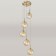 Suspended lamp Citilux "Tommy" CL102053, 36x36x56 cm, 5x40W, E14, brown color