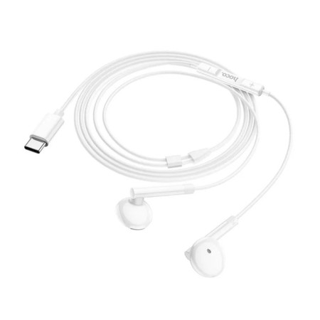 Hoco M95 headphones, wired, inserts, Type-C, 1.2 m, white-6