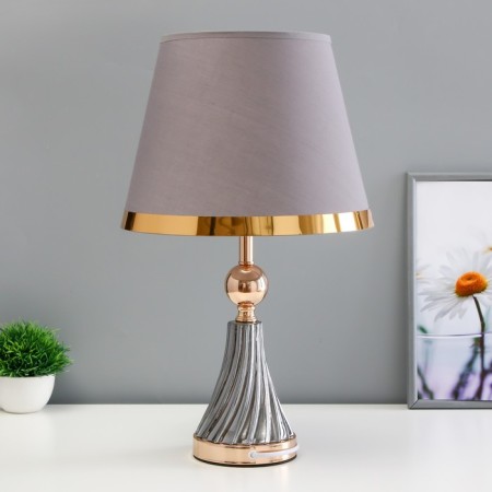 Highlight lamp with "Okli" E27 40W gray-gold 28x28x48 cm-2