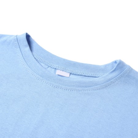 Baby T -shirt with a lowered shoulder, blue color, height 128 cm-1