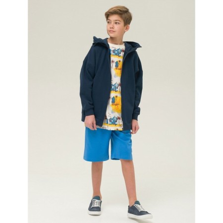 Sweatshirt for boys, height 116 cm, dark blue color-17