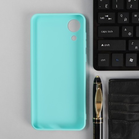 PERO cover for Samsung A03 Core, silicone, turquoise-1