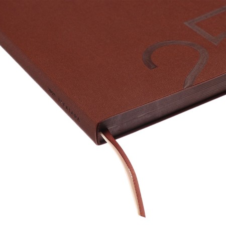 Dated 2025 diary, A5+, 176 sheets of Escalada, soft cover cover, pancake embossing, lies, cream block 70 g/m2, brown-3