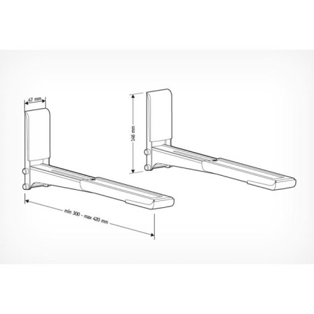 HOLDER MWS-2003, Max. 40kg, wall, fixed, white-1