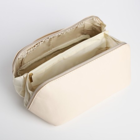Lightning cosmetic bag, beige color-2