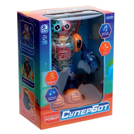 Robot "gear", light, sound, blue-7