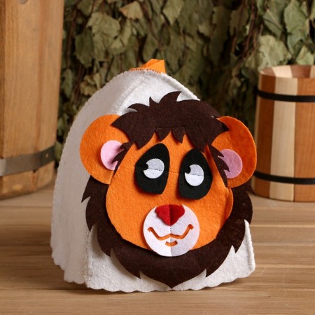 Bath cap with children's applique "Lyovushka" felt