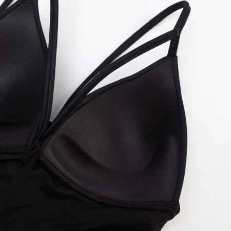 Women's swimsuit Minaku on lacing, black color, size 44-7