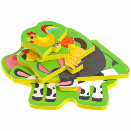 Soft puzzle for kids "Pyramid: Farm animals", 5 parts, crumb I-16