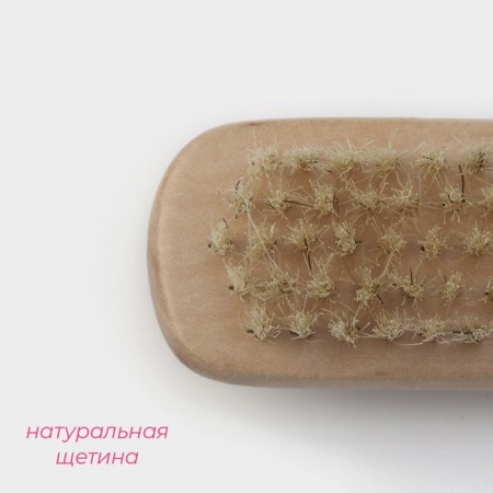 Body brush with a handle of a share, natural bristles-2