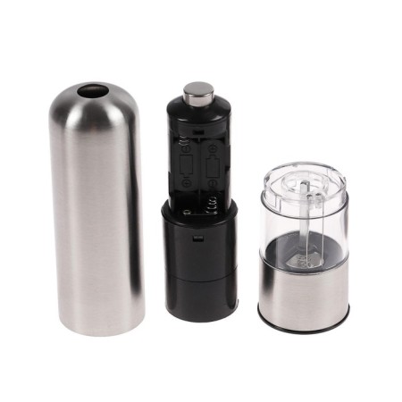 Electric mill Luazon Let-002, metal, from batteries, silver-6