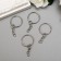 The base for the key fob Ring metal with a silver chain 2.4x2.4 cm