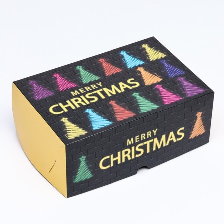 Packaging without a window "Merry Christmas", 25 x 17 x 10 cm, 1 pc.-2