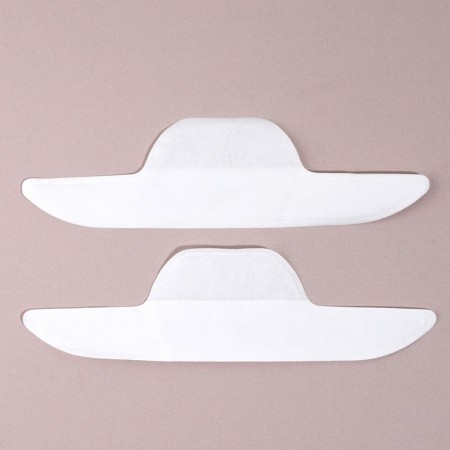 Protective liners from sweat and pollution, set - 10 pcs, on a glue base, 24.7 × 6.8 × 0.1 cm, beige color-4