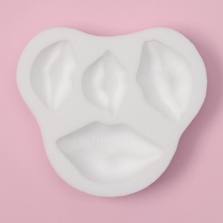 Mold Dolyana "Lips", 8.5 × 8 × 1.5 cm, white color-1