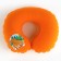Pillow inflatable "capybara", orange color