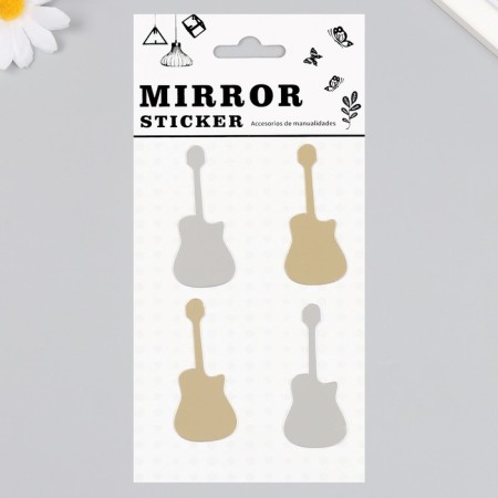 Mirror sticker "guitar" 20x10 cm