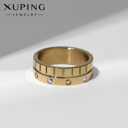 Xuping ring Status, white color in gold, size 17