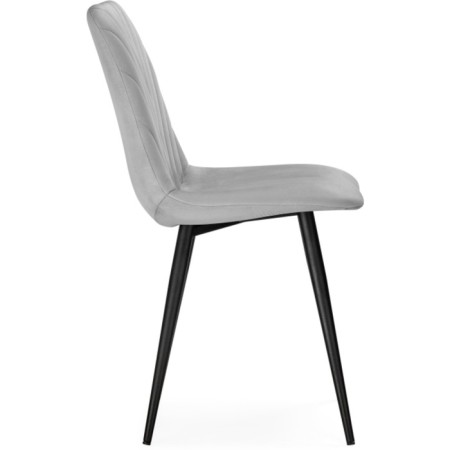 STULL OF A METALLARCASA RALF Metal/Velor, Black/Light gray 44x53x83 cm-2