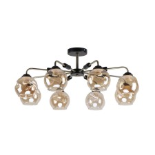 Fire Steak of Economics Crime Code 10048/AB+BK BR, 8x60W, E27, 35x77x77 cm, bronze color