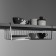 Mesh -mounted mesh -mounted basket on a shelf of a share, 40 × 25 × 14 cm, color chromium