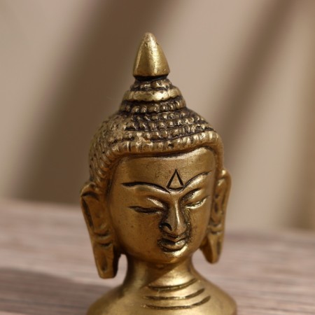 Souvenir "Buddha's head" Brass 5.5 cm-2