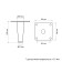 Furniture support Cappio OP08, h = 100mm, thick thickness 1.8, color chromium