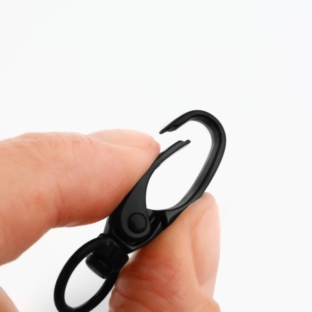 Metal carbine, 38 × 12 mm / 10 × 1 mm, 5 pcs, black color-2
