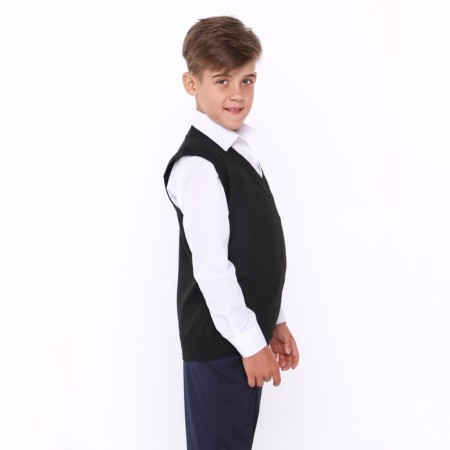 School vest for a boy, color black, height 122-128 cm-2