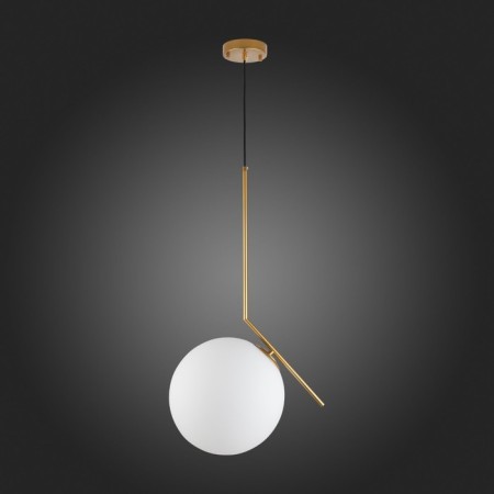 Suspension lamp ST LUCE. SL1148.313.01. CODDA. 1x60 watts, E27, 25x25 cm, brass color-5