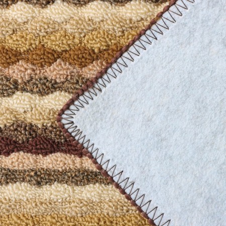 Walker -shaped rug -shaped shallow shade "Color pigtail", 38 × 57 cm, brown color-4