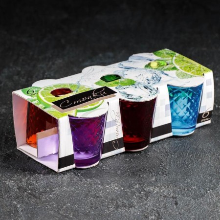 Set of stops "Rainbow", 50 ml, 6 pcs, form mix-2