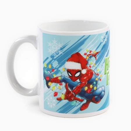 New Year. Mug ceramic sublimation, 320 ml, spider-man-2